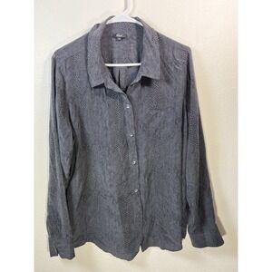 Rails Kate Cobra Snake Print Button Down Blouse Women's XXL 100% Silk Mob Wife